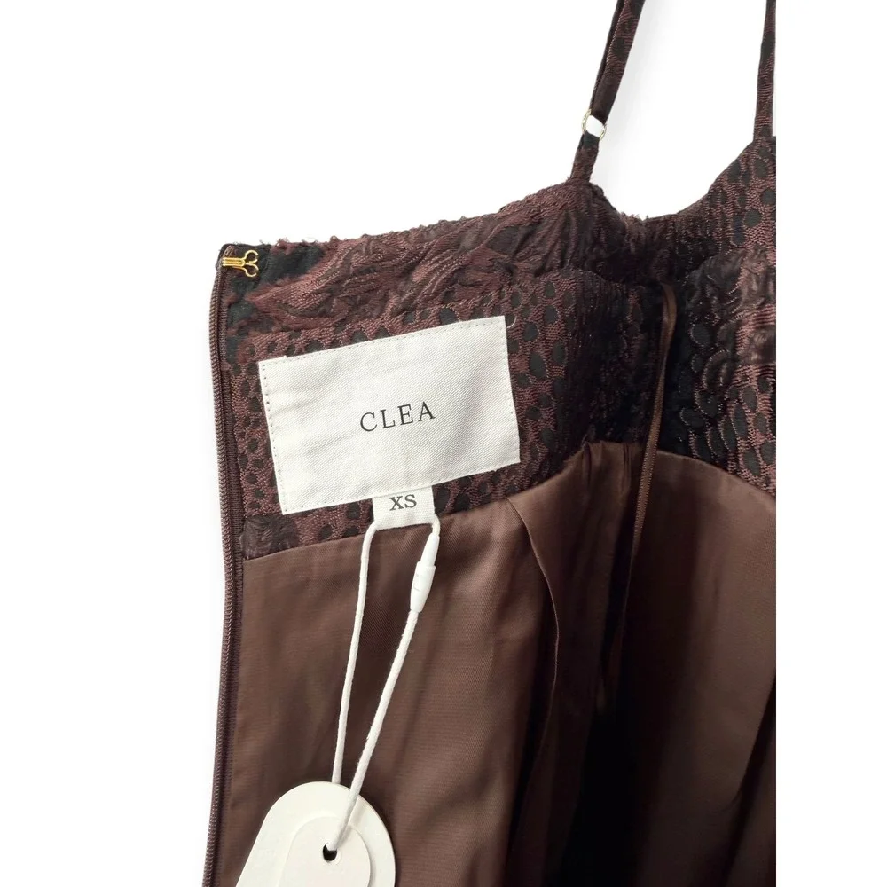NWT CLEA Theron Midi Dress in Arabica Jacquard $775 - Size XS